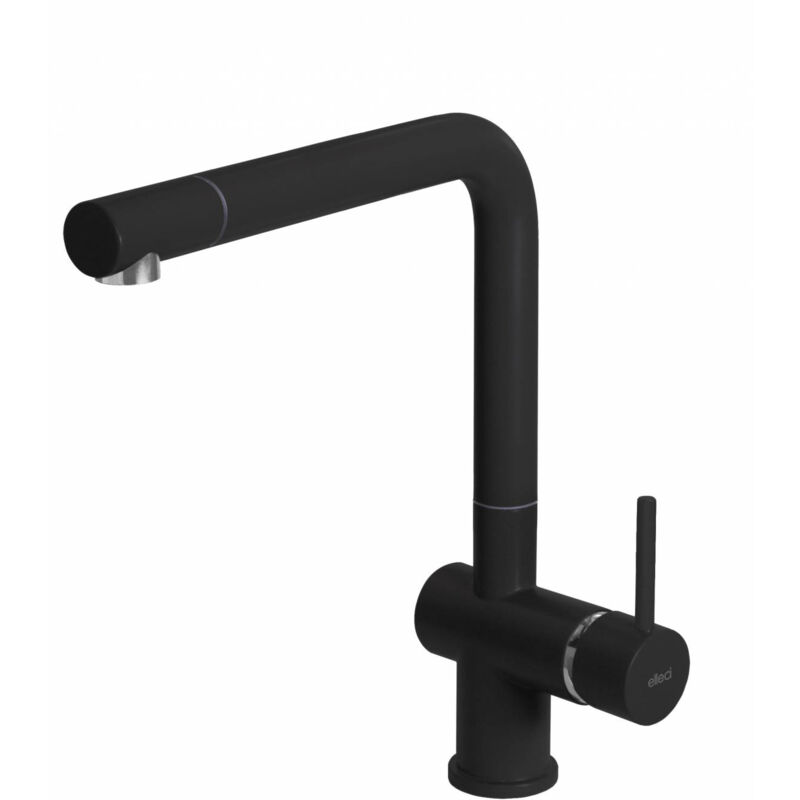 Elleci Stream. Tipo di beccuccio: Standard, Colore del prodotto: Nero, Materiale del rubinetto: Keratek. Altezza sopra la superficie di fissaggio (max): 31 cm, Distanza tra foro di fissa... - MKKSTR86