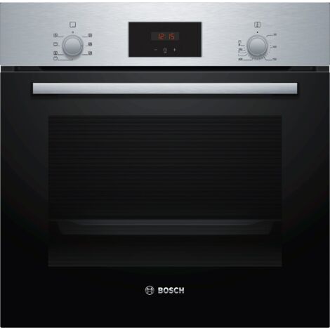 Bosch Serie 2 HBF113BR1S Forno multifunzione Acciaio inox Classe A. Dimensione del forno: Media, Tipo di forno: Forno elettrico, Capacità interna forno totale: 66 L. Tipo di controllo: Manopola, Co...