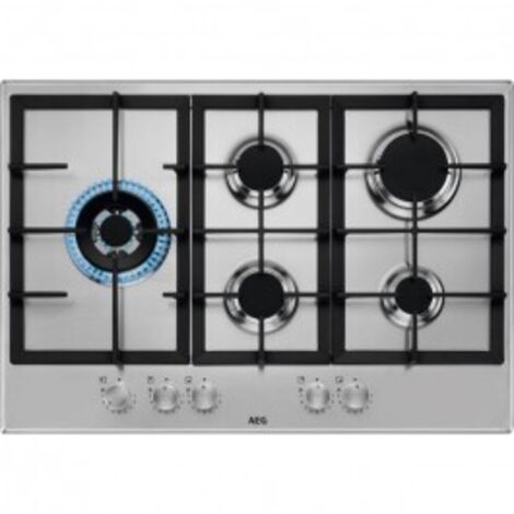AEG HGB75520SM Piano cottura Acciaio inox Da incasso 75 cm Gas 5 Fornelli