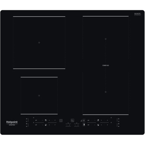 Hotpoint Ariston Piano cottura a induzione HB 4860B NE. Colore del prodotto: Nero, Posizionamento dell'apparecchio: Da incasso, Dimensione della larghezza del piano cottura: 59 cm. Tipo... - HB4860BNE