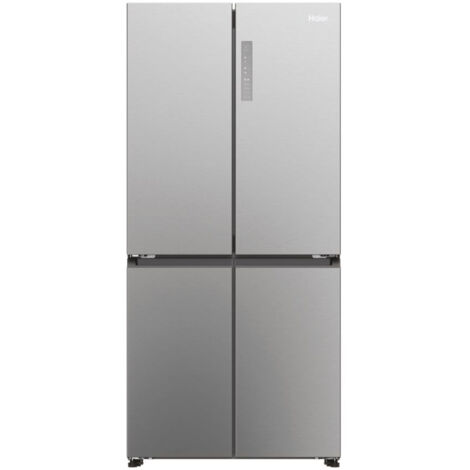 HAIE Frigorifero 4 Porte HCR3818ENMM Cube 83 Serie 3 Total No Frost Classe E Capacità Netta 467 Litri Colore Platino /Acciaio Inossidabile