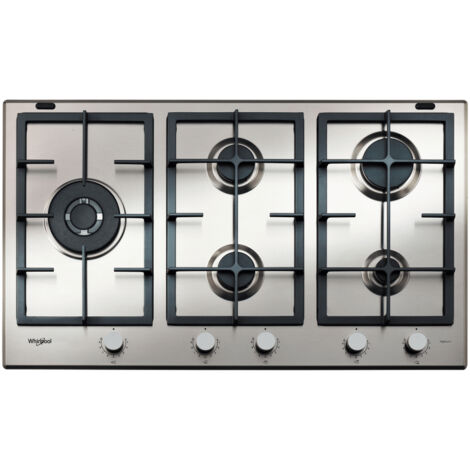 Whirlpool GMAL 9522-IXL Piano Cottura a Gas 5 Zone 86 cm Acciaio Inox