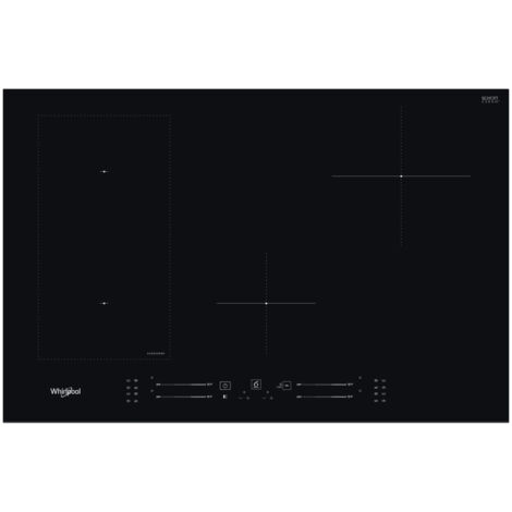 Whirlpool Piano Cottura WL S3377 BF a Induzione 4 Zone Cottura da 77 cm Colore Nero