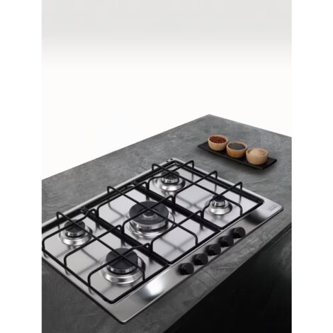 Franke 750 FHTL 755 4G TC AL E. Colore del prodotto: Inox Satinato, Posizionamento dell'apparecchio: Da incasso, Tipo di piano cottura: Gas. Bruciatore piccolo: 1000... - FHTL7554GTCXSE - 106.0183.224