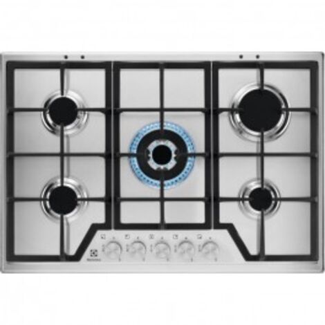 Electrolux KGS7536SX Nero, Acciaio inossidabile Da incasso 75 cm Gas 5 Fornelli (1/5)