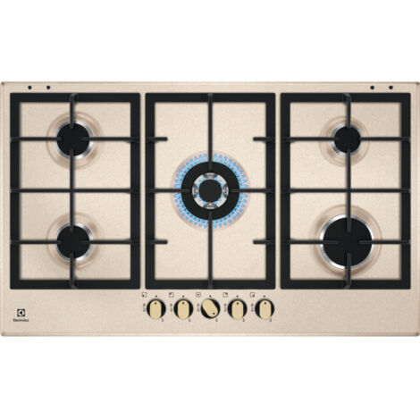 Electrolux KGS9536RS piano cottura Sabbia Da incasso 90 cm Gas 5 Fornelli