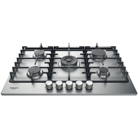 Hotpoint Ariston Piano cottura a gas PPH 75G DF/IX. Colore del prodotto: Acciaio inox, Posizionamento dell'apparecchio: Da incasso, Dimensione della larghezza del piano cottura: 75 cm... - PPH75GDF/IX