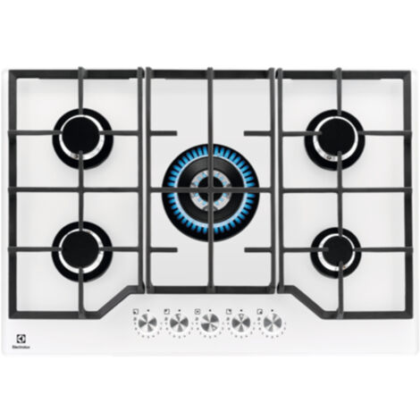 Electrolux Piano Cottura Gas KGG75362W 5 Fuochi a Gas 75 cm Colore Bianco