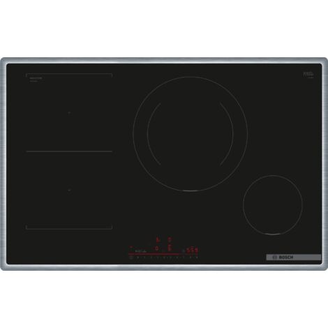 Bosch Serie 6 PVS845HB1E Piano Cottura da Incasso 80 cm a Induzione 4 Fornelli Nero