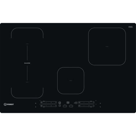 Indesit Piano Cottura IB21B77NE a Induzione 4 Zone Cottura da 77 cm Colore Nero