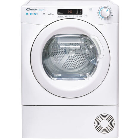 Candy Smart Pro CSOE H8A2DE-S Asciugatrice a pompa di calore 8kg  classe A++ programma cicli rapidi, EasyCase programma lana controllo remoto 596x607x850