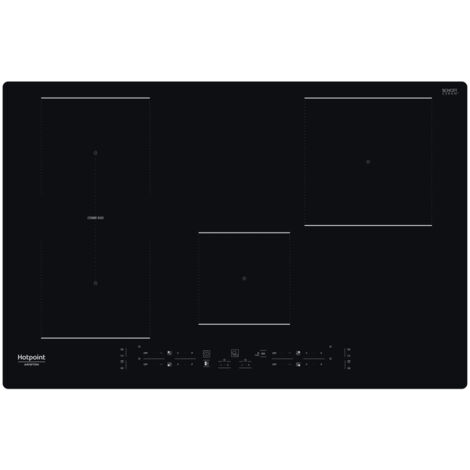 Hotpoint Piano Cottura HB 0577B NE a Induzione 4 Zone Cottura da 77 cm Colore Nero