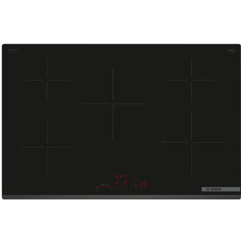 Bosch Serie 6 PIV83KHC1E. Colore del prodotto: Nero, Posizionamento dell'apparecchio: Da incasso, Dimensione della larghezza del piano cottura: 80.2 cm. Tipo di controllo: Touch, Posizione di contr...