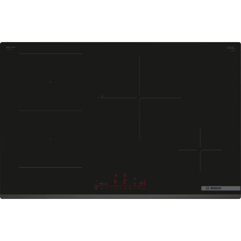 Bosch Serie 6 PVS83KHC1E. Colore del prodotto: Nero, Posizionamento dell'apparecchio: Da incasso, Dimensione della larghezza del piano cottura: 80 cm. Range di temperatura (T-T): 70 - 220 °C. Tipo ...