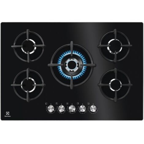 Electrolux KGG75372K piano cottura Nero Da incasso 74 cm Gas 5 Fornelli
