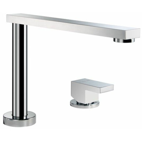 Beccuccio Per Rubinetto Cucina Montserrat - Tubo Verticale Argento 22cm Girevole Per Miscelatore - Foto 9