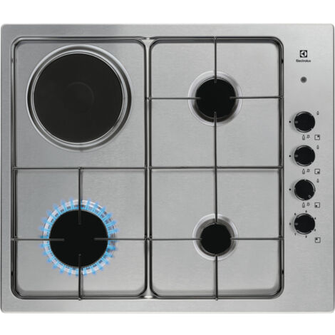 Electrolux EGL62821OX Piano cottura misto Serie 300 Mixed 60cm. Colore del prodotto: Acciaio inox, Posizionamento dell'apparecchio: Da incasso, Dimensione della larghezza del piano co... - 949 740 652