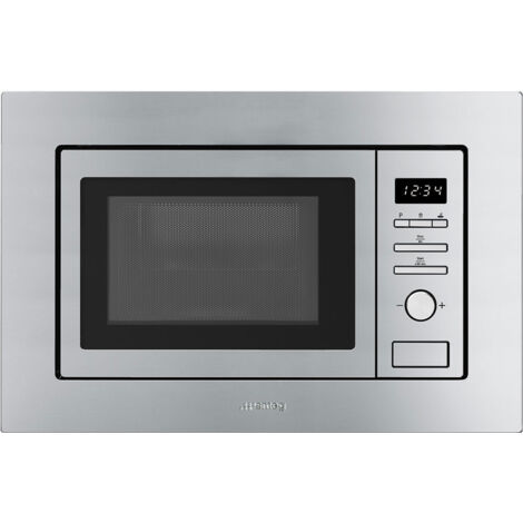 Smeg Universale Microonde FMI020X Acciaio Inox. Posizionamento dell'apparecchio: Da incasso, Tipo di prodotto: Microonde con grill, Capacità interna: 20 L, Potenza Microonde: 800 W, Display incorpo...