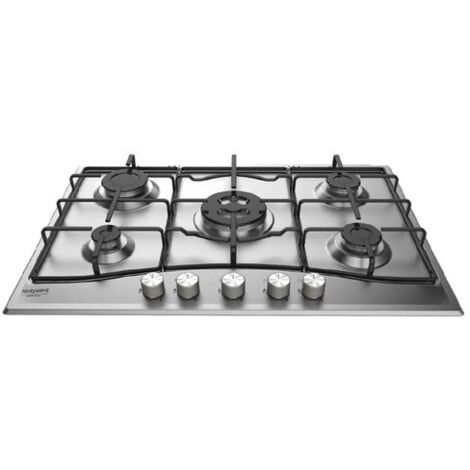 Hotpoint PCN 752 T/IX/HA Nero, Inox Da incasso 75 cm Gas 5 Fornelli