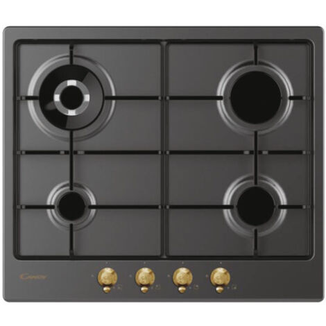 Candy CHW6BR4WGTGH Piano Cottura a Gas 4 Zone 60 cm Grigio