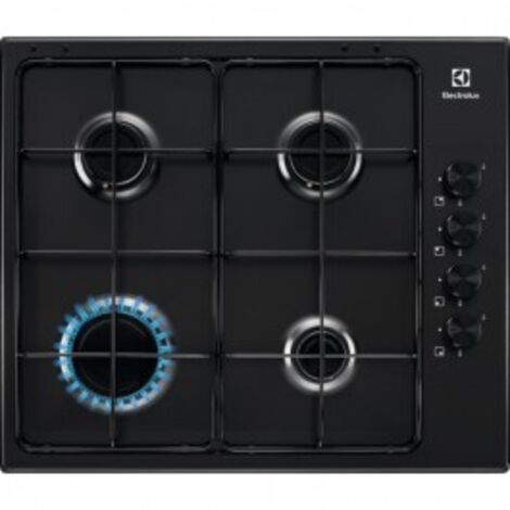 ELECTROLUX KGS6404B Serie 300 Slim side Piano Cottura a gas 4 Fuochi Accensione integrata colore Nero