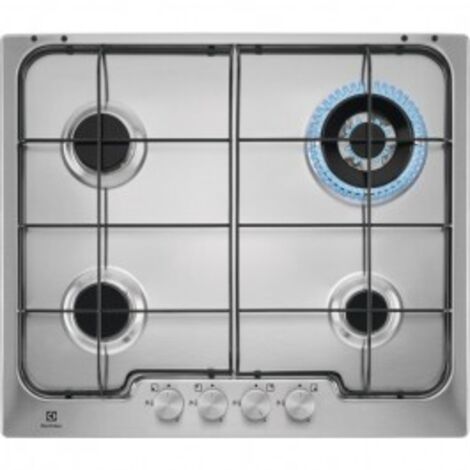 Electrolux PX640UV Piano cottura a gas Serie 300 Soft line 60cm. Colore del prodotto: Acciaio inox, Posizionamento dell'apparecchio: Da incasso, Dimensione della larghezza del piano cottura: 60 cm....