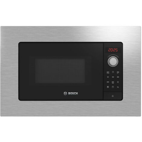 Bosch Serie 2 BEL623MS3 Microonde da incasso con grill 38cm Acciaio inox. Posizionamento dell'apparecchio: Da incasso, Tipo di prodotto: Microonde con grill, Capacità interna: 20 L, Potenza Microon... (1/10)
