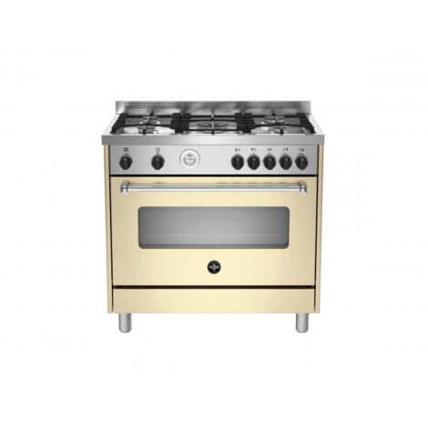 Bertazzoni La Germania Americana AMN965ECRT. Tipo di prodotto: Cucina, Colore del prodotto: Crema, Acciaio inox, Tipo di controllo: Manopola. Tipo di piano cottura: Gas, Numero tota... - AMN965ECRT/21