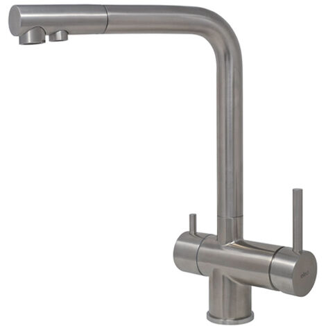 Elleci Tourmaline Inox. Tipo di beccuccio: Standard, Colore del prodotto: Acciaio inox, Materiale del rubinetto: Acciaio inox. Altezza sopra la superficie di fissaggio (max): 32,7 cm, Di... - MIKTOUIN