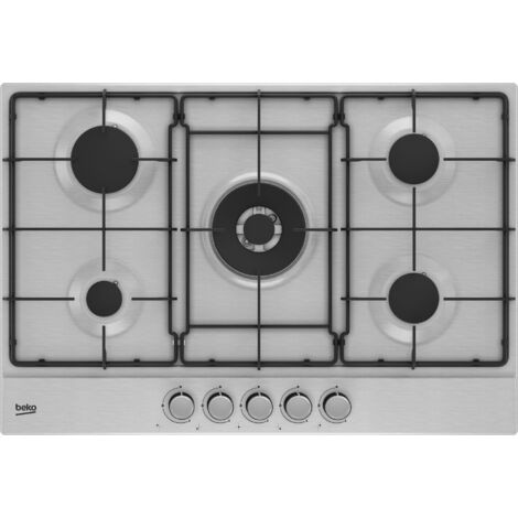 BEKO HIAW 75224 SX E Piano cottura a gas 75 cm Inox 5 fuochi gas (1 Wok)