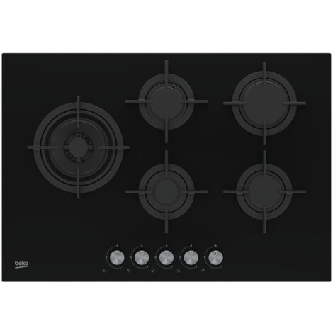 Beko HILL 75222 S piano cottura Nero Da incasso 75 cm Gas 5 Fornelli