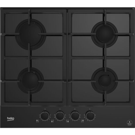 Beko HILG 64325 SDX: Piano a Gas con FlameAdjust, 4 Bruciatori, 60 cm. Colore del prodotto: Nero, Posizionamento dell'apparecchio: Da incasso, Dimensione della larghezza... - 7702320143 - HILG64325SDX (1/5)
