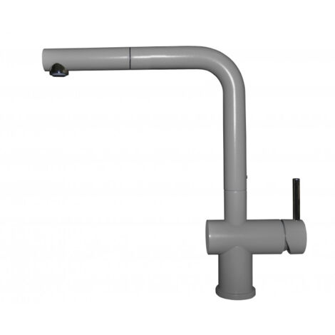 Elleci Stream Plus G48. Tipo di beccuccio: Estraibile, Colore del prodotto: Grigio, Materiale del rubinetto: Granitek. Altezza sopra la superficie di fissaggio (max): 31 cm, Distanza dif... - MGKSTP48