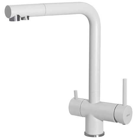 Elleci Tourmaline K96. Tipo di beccuccio: Standard, Colore del prodotto: Bianco, Controllo del flusso d'acqua: Leva sanitaria. Altezza sopra la superficie di fissaggio (max): 32,7 cm, Di... - MKKTOU96