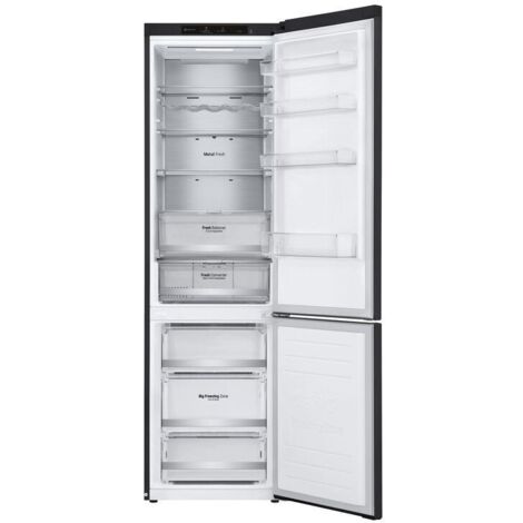 LG GBB72MCVBN Frigorifero combinato, Classe B, 384L, MetalFresh, Wine Rack, No frost, Nero