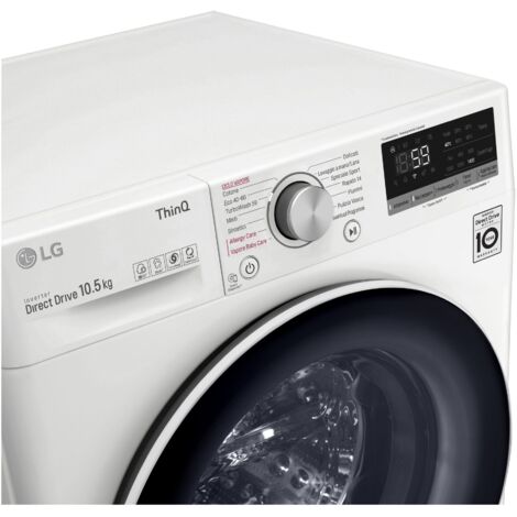 LG F4WV510S0E Lavatrice Intelligente AIDD 10,5kg Vapore TurboWash 1400 Giri/min Carica frontale Classe B. Tipo di carica: Caricamento frontale. Capacità cestello: 1... - F4WV510S0E.ABWQWIS - LGF4WV510