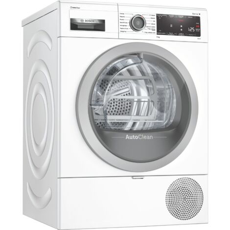 Bosch Serie 8 WTX87MW9IT Asciugatrice a pompa di calore 9 kg Bianco. Posizionamento dell'apparecchio: Libera installazione, Tipo di carica: Caricamento frontale, Sistema di asciugatura: Pompa di ca...