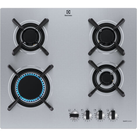 Electrolux KGU643723Z Piano cottura a gas Serie 700 Ultraflat Line 60cm. Colore del prodotto: Acciaio inox, Posizionamento dell'apparecchio: Da incasso, Dimensione della larghezza del piano cottura... (1/10)