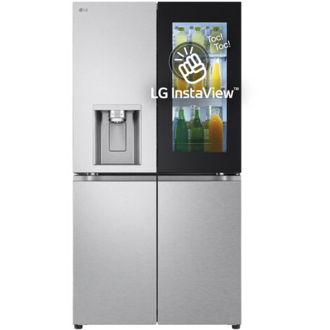 LG InstaView GMG960MBJE Frigorifero Multidoor , Classe E, 638L, Wi-Fi, UVnano, Acciaio. Posizionamento dell'apparecchio: Libera installazione, Design del prodotto: Multi porta, Colore del prodotto:...