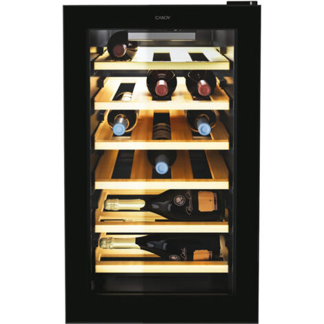 Candy – Cantinetta vino con compressore libera installazione – Capacità 21 bottiglie – Colore nero – Intervallo temperatura 7-18 °C (1/4)