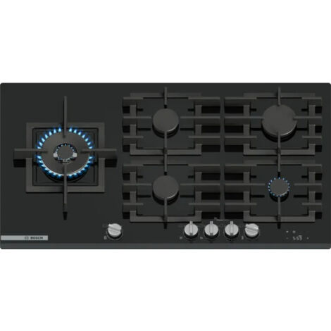 Bosch Serie 8 PRS9A6H40 piano cottura Nero Da incasso 90 cm Gas 5 Fornello (i)