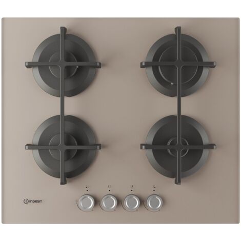 Indesit ING 61T/TD 1 piano gas vetro tortora 60cm 4 fuochi griglie in ghisa lavabili in lavastoviglie. Colore del prodotto: Beige, Posizionamento dell'apparecchio: Da incasso, Dimensio... - ING61T/TD1