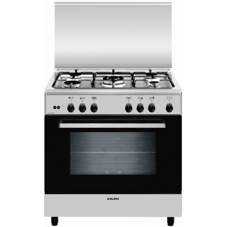 Glem Gas A855GI cucina Elettrico Gas Acciaio inox