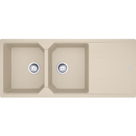 Franke UBG 621-116 Lavello da Incasso Fragranite 2 Vasche con Gocciolatoio Reversibile 116 x 50 cm Avena Serie Urban