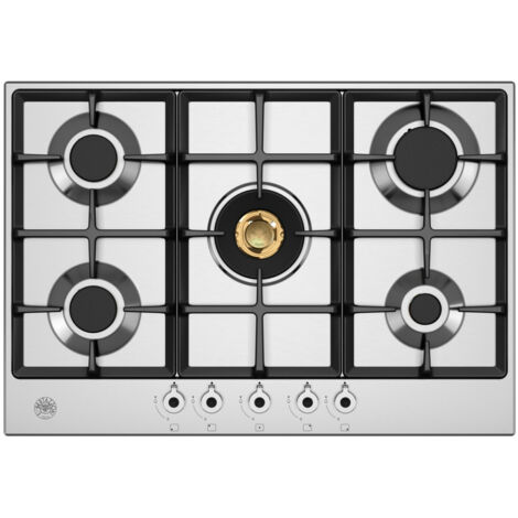 Bertazzoni P755CPROX piano cottura Acciaio inox Superficie piana 75 cm Gas 5 Fornello(i)