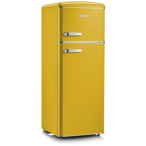 Frigorifero Retrò doppia porta Severin Giallo RKG 8936