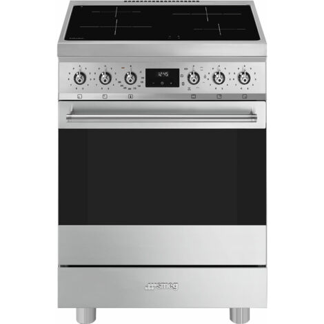 Smeg Symphony C6IMXM2. Tipo di prodotto: Cucina, Colore del prodotto: Acciaio inox, Tipo di controllo: Touch, Pulsanti. Tipo di piano cottura: Piano cottura a induzione, Numero totale di fuochi: 4 ...