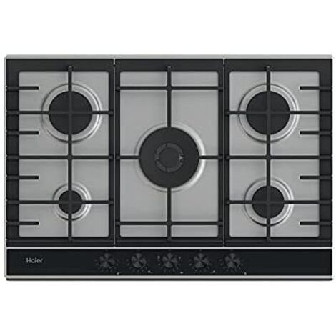 Haier HAHG7W5XH Piano Cottura a Gas 74.5 cm Acciaio Inox 5 Bruciatori