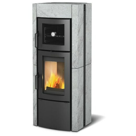 STUFA A LEGNA NORDICA ESTER CON FORNO EVO PIETRA NATURALE (1/4)