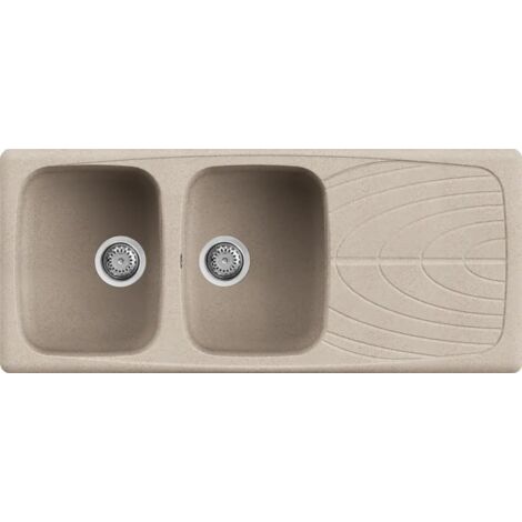Lavello Elleci Incasso 2 vasche 116x50 Master 500 Granitek Avena LGM50051